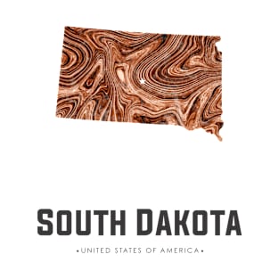 South Dakota state map abstract brown T-Shirt