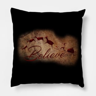 Believe Cave Art Pillow