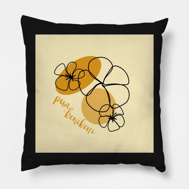 Pua Kenikeni Pillow by lyndsiemark