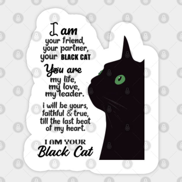 Black Cat T Shirt Design Black Cat Sticker Teepublic