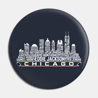 Chicago Football Team 23 Player Roster, Chicago City Skyline Pin