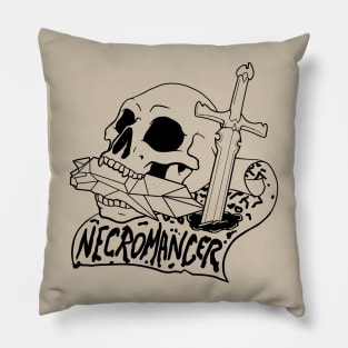 Necromancer Class - Black Design Pillow
