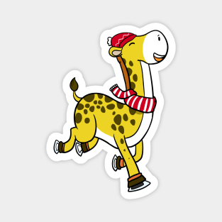 Skating Giraffe Magnet