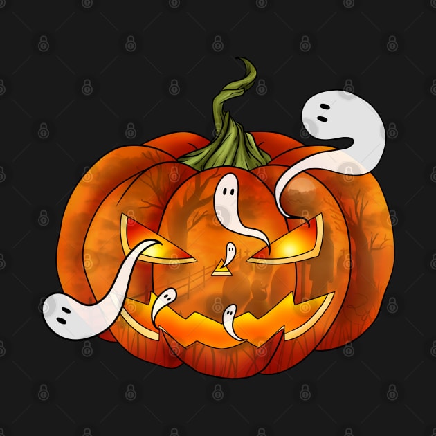 pumpkin ghost by Drawers of Drawing