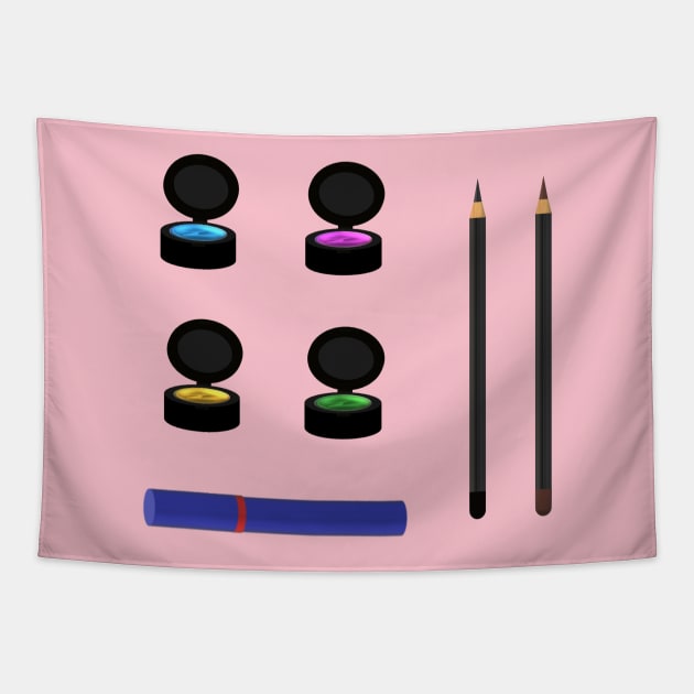 Eye Makeup Set (Pink) Tapestry by Art By LM Designs 