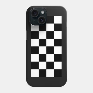 black and wjite checker pattern Phone Case