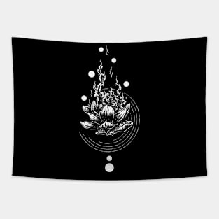 Lotus on fire Tapestry