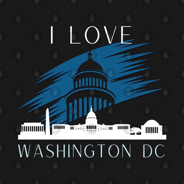 I love this city My home Washington DC USA city tall monument dc statehood by BoogieCreates