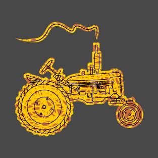 silhouette of an old farming machines T-Shirt