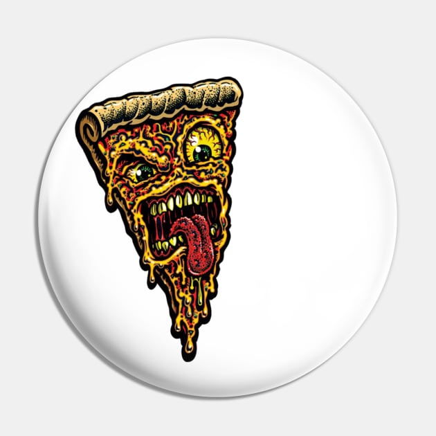 Angry Pizza Slice Pin by Kacica