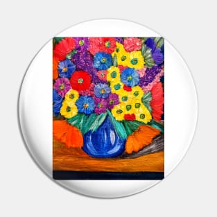 Bright and colorful abstract flowers Pin