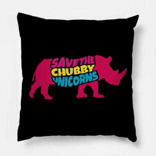 Save the Chubby Unicorns Pillow