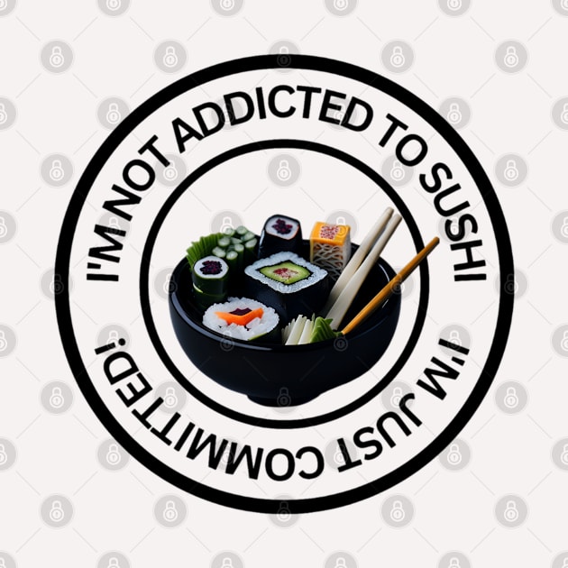 I'm not addicted to sushi, I'm just committed by Elite & Trendy Designs