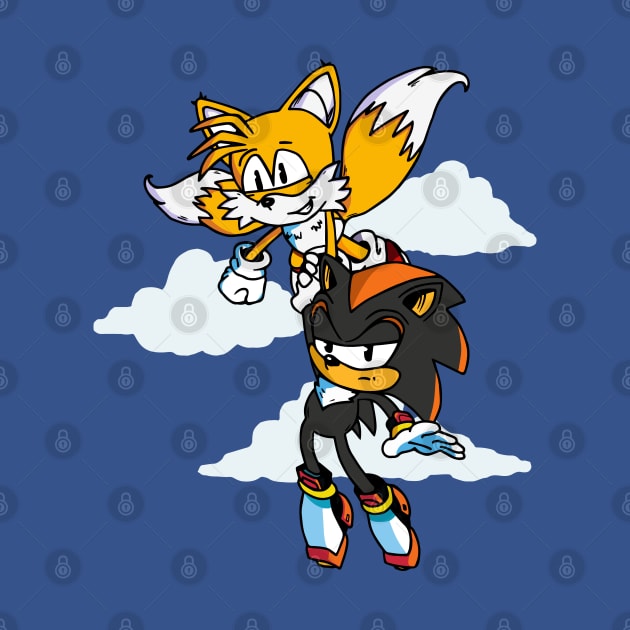 Tails and Shadow Sonic by Ashfosaurus