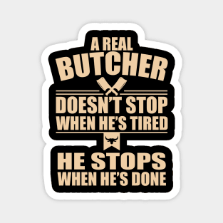 Butcher Butchery Fathers Day Gift Funny Retro Vintage Magnet