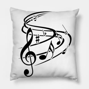 Music notes design Pillow