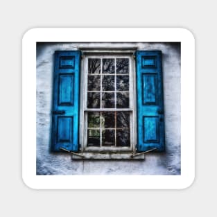 Blue Shutters - Old Window Magnet