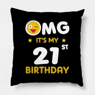 Its My Bday At 21 Pillow