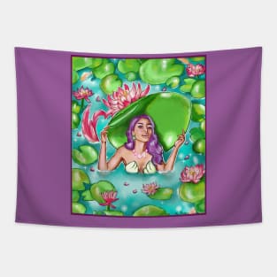 Mermaid with the Lily Pad Hat Tapestry