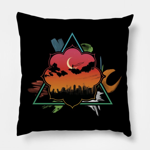 Losing mountains, winning horizons Pillow by Demas