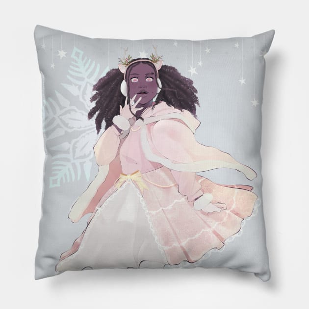 Snow Princess Pillow by Naniidraws