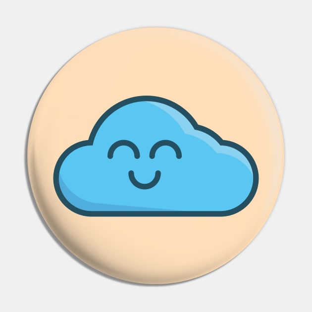 Happy Cloud Pin by StimpyStuff