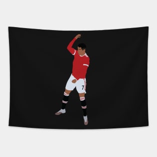 Cristiano Ronaldo 7 Man United Return Tapestry