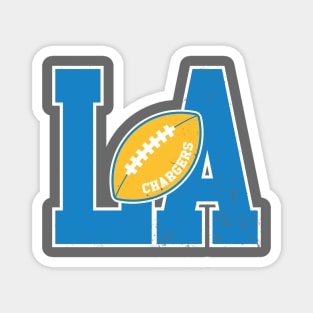 Big Bold Los Angeles Chargers Monogram Magnet