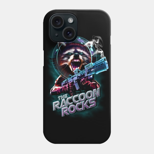 THE RACOON ROCKS Phone Case by ADAMLAWLESS