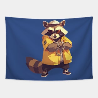 cool raccoon Tapestry