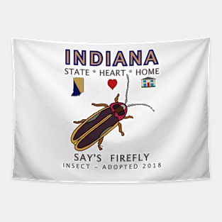 Indiana - Say's firefly - State, Heart, Home - State Symbols Tapestry