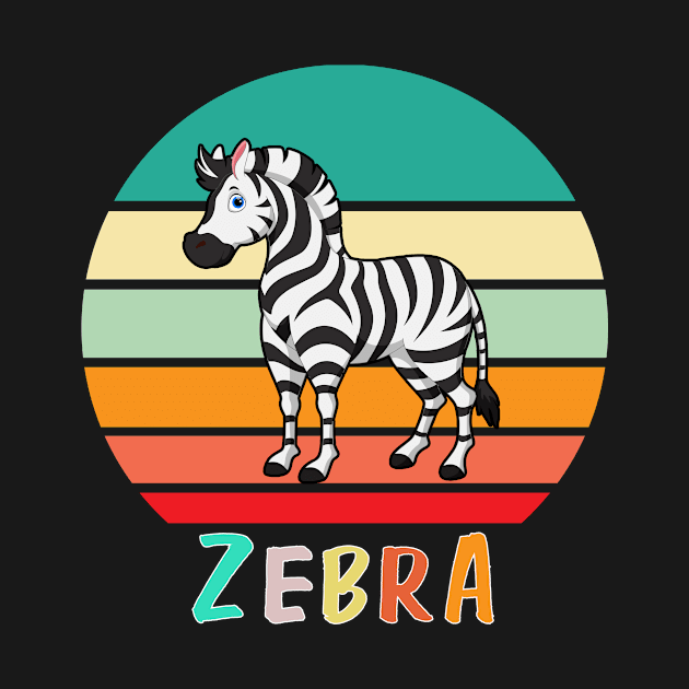 Vintage Retro Zebra by adrinalanmaji