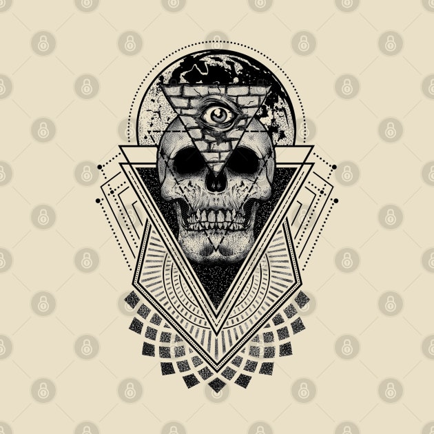 Geometric Skull by SpottydoggCreatives