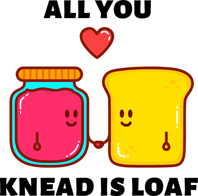 All You Knead Is Loaf | Cute Baker Pun Kids T-Shirt by Allthingspunny