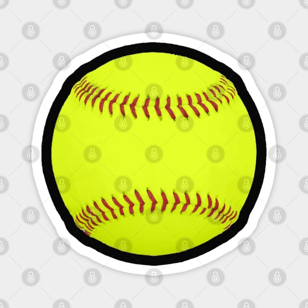 Softball Magnet by Tomorrowland Arcade