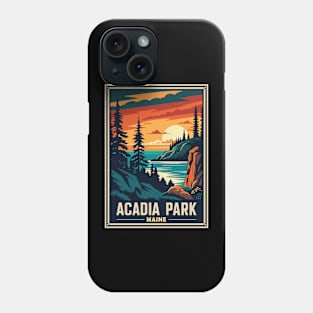 Retro Acadia National Park Phone Case