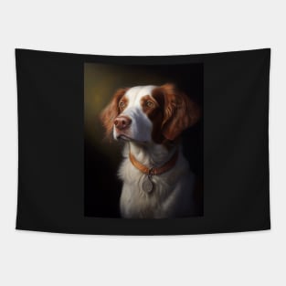 Royal Portrait of a Brittany Spaniel Tapestry