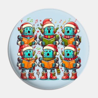 Cute christmas robots Pin