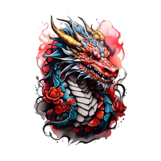 Red Blue Dragon T-Shirt