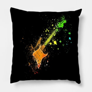 Electric Guitar Themed Pillow