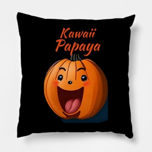 Kawaii Papaya  Food Papaya Cute Kawaii Papaya Love Pillow