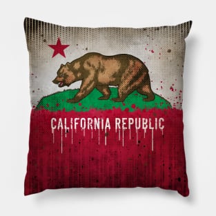 California Bear Flag (vintage Grunge Style) #1 Pillow