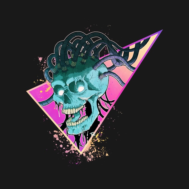 Work Hard, Die Hard cyberskull textless version by MentalGear