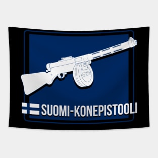 Suomi Finnish submachine gun Tapestry