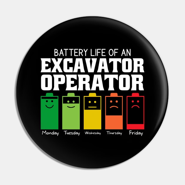 Battery Life Of An Excavator Operator Pin by Stay Weird