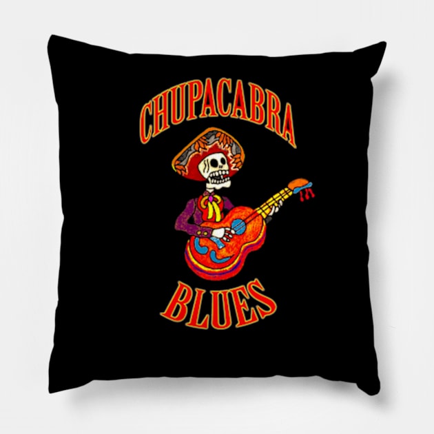 Chupacabra Blues Colour Pillow by CosmicAngerDesign