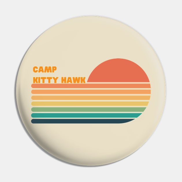 Camp Kitty Hawk Pin by Life Happens Tee Shop