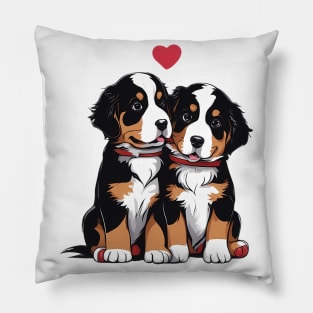 baby bernese mountain puppy Pillow