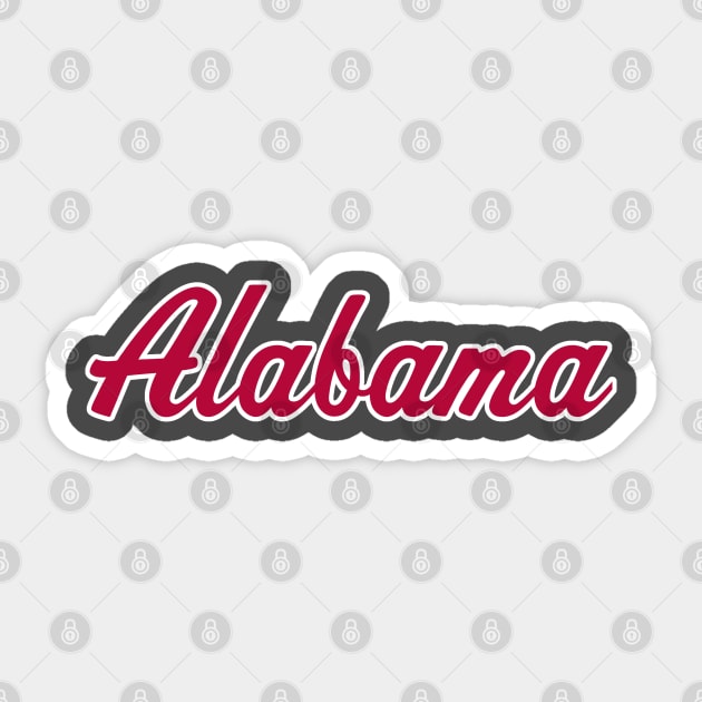 Alabama White Script A Magnet (3)