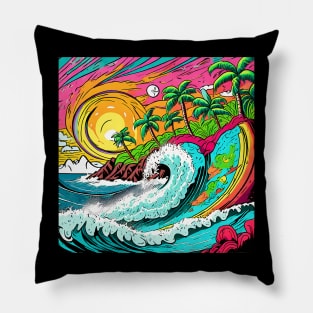 Crash Wave Art Pillow